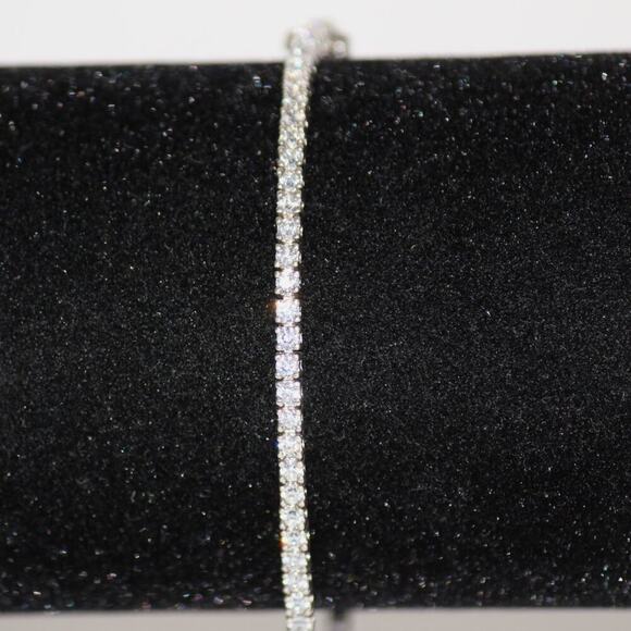 925 Sterling Silver Tennis Bracelet Made in Turkey - Picture 14 of 14